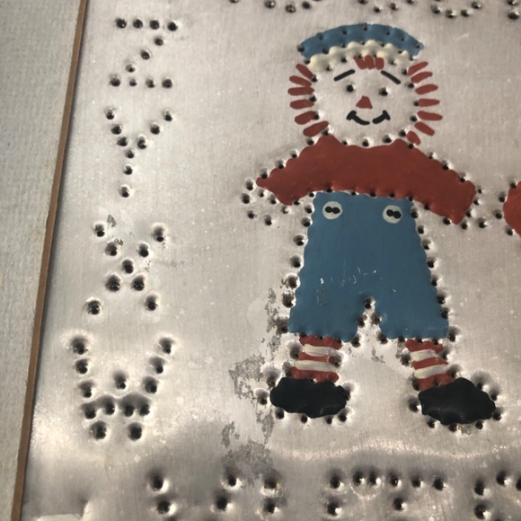 Farm decor child’s room raggedy doll metal picture - Picture 5 of 8